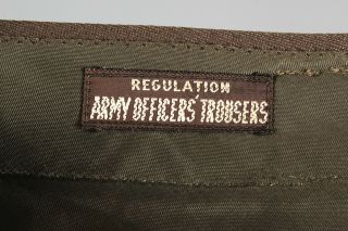 Vtg Men ' s Korean War US Army Officers Wool Dress Uniform Pants sz 31x30 3610 7