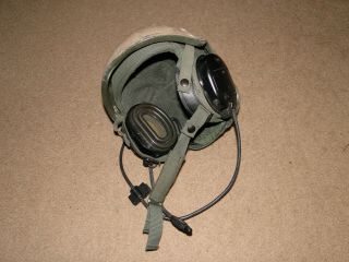 Vintage Combat Vehicle Crewman Helmet Size Large W/ Earphones,  Mic