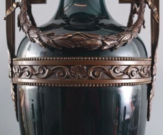 Large Antique Victorian Period Bronze & Porcelain Mantle Urn Floor Vase 6