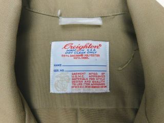 USMC Marine Khaki Military Short Sleeve Poly/Wool Dress Shirt XL X - Large EUC 4