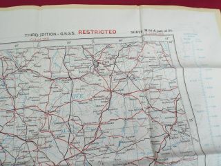 COLD WAR PERIOD RAF BEMBERG SILK ESCAPE AND EVASION MAP OF CENTRAL EUROPE 1953 4