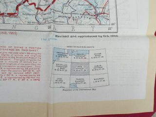 COLD WAR PERIOD RAF BEMBERG SILK ESCAPE AND EVASION MAP OF CENTRAL EUROPE 1953 5