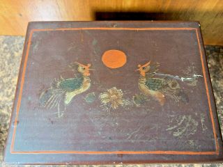 2 Antique 19th Century Ying Mee Tea Co.  Chinese Wooden Lacquered Tea Box 3