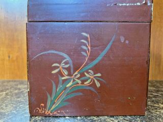 2 Antique 19th Century Ying Mee Tea Co.  Chinese Wooden Lacquered Tea Box 6