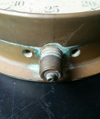 Antique Pressure Vacuum Gauge Instrument Steampunk Measure Brass Old England 5