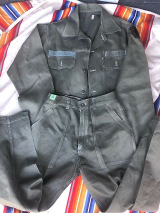 Vtg Us Army Cotton Pants Jacket Field Uniform Patch Korean War Shirt