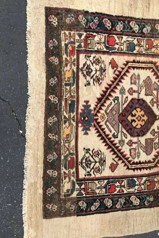 Persian Sarab Runner Tribal Hand Knotted Wool RUST IVORY Oriental Rug 3.  6 x 15.  0 4