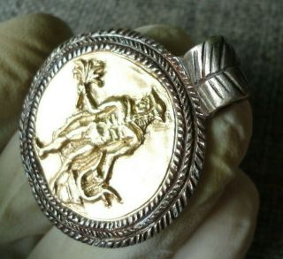 Antique Ancient Roman Legionary Senatorial Gold Silver Pendant Amulet Apollo 10