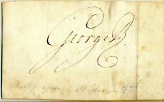 English King George The Third Iii Autograph Signature Lost Revolutionary War