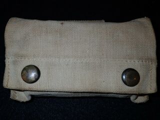 Wwi Us M1910 First Aid Bandage Pouch Lcc Co 1918 W/ 1st Aid Packet; Unit Marked
