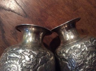 Rare Persian Isfahan Silver Vases C1900 5