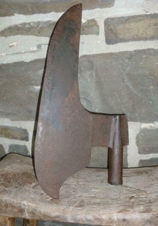Large 18th Early 19th C Antique Iron Axe Goosewing Goose Wing Hatchet Trade