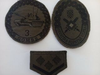 Croatia / Land Army / 3 Patches / Sergeant / Military