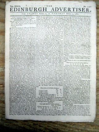 1782 Revolutionary War Newspaper Netherlands 1st To Recognize Independence Of Us