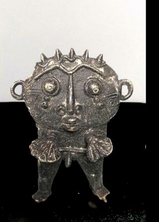 Old Tribal Bronze Tikar Figure - Cameroon