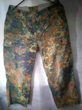 Authentic German Army Flecktarn Camo Combat Pants / Trousers (31 X 26)