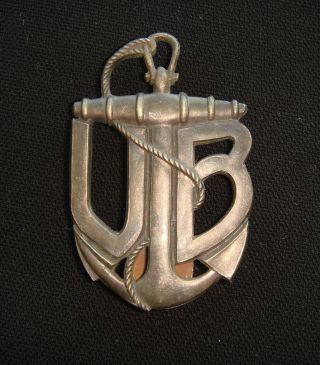 Rare Wwi Austrian Submarine Service Badge