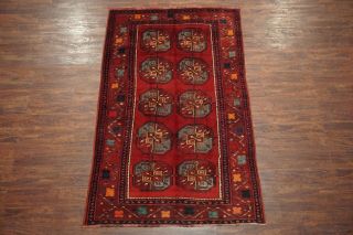 5x8 Persian Antique Bukhara Hand - Knotted Wool Area Rug Oriental (4.  8 X 8.  2)