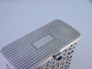 Vintage Sterling Silver & 14k Gold Case basket weave design 6