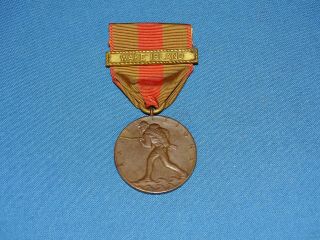 Wwi - Wwii Usmc Marine Corps Expeditions Medal W/ Wake Island Bar (c21)