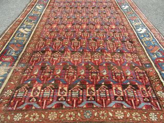 Antique Country House North West Persian Kurdish Large Rug.  " Chess Piece Design "