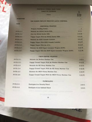JAN 1993 MARINE BATTLE SKILLS TRAINING SKILLS HANDBOOK 2 PVT - LCPL MARINE CORPS 8