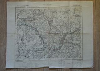 German Ww2 Wehrmacht Heereskarte 1943 Military Map Truppenausgabe Double - Sided