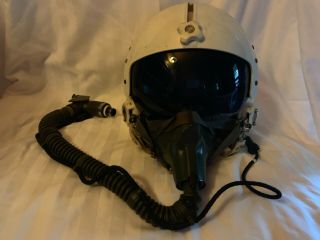 Vintage Korean War Fighter Pilot Flight Helmet,  Mask Helmet Flight Bag