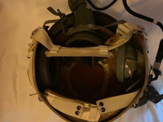Vintage Korean War Fighter Pilot Flight Helmet,  Mask Helmet Flight Bag 6