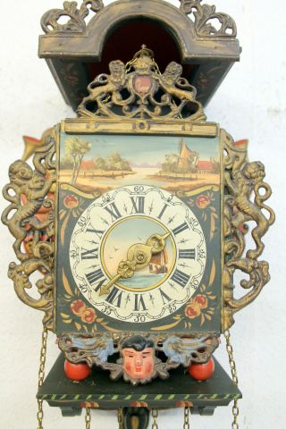 Old Wall Clock Dutch Stultyen Dutch Frisian Stool Clock Stoelklok Stool Clock
