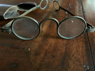 Revolutionary War Era Eyeglasses Spectacles Benjamin Franklin W/ Lenses