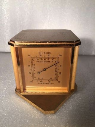 Vintage Swiss Relide Solid Brass Rotating Weather Station - - 119 5
