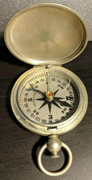 Vintage Wwii Era Us Military Wittnauer Compass K 1626 - 2 Field Gear