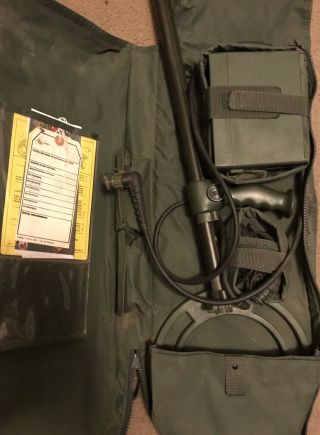 Us Military Mine Detector An/pss - 12,  Bag & Case -,  But As - Is & 4 Parts