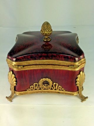 ELEGANT ART DECO PAUL MILET (MP) SEVRES FRANCE VANITY BOX 7