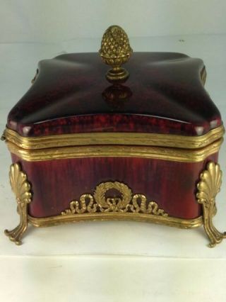 ELEGANT ART DECO PAUL MILET (MP) SEVRES FRANCE VANITY BOX 8