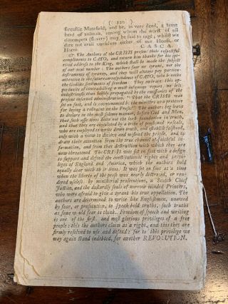 The Crisis Newspaper Extremely Rare American (York) Edition Circa Oct 1775 4