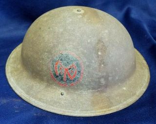 Old Vintage Ww1 M 1917 27th Infantry Division Doughboy Helmet