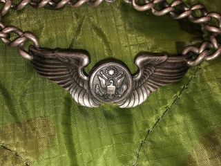 WW2 ERA ARMY AIR CORP Crew Member Wings Bracelet,  Sterling,  Sweatheart 2