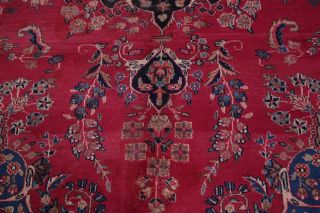 Vintage Traditional Persian Oriental Area Rug 10x13 RED BLUE Hand - Knotted Wool 12