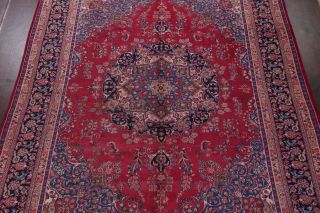 Vintage Traditional Persian Oriental Area Rug 10x13 RED BLUE Hand - Knotted Wool 3