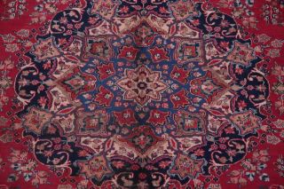 Vintage Traditional Persian Oriental Area Rug 10x13 RED BLUE Hand - Knotted Wool 5