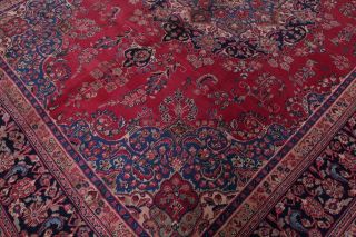 Vintage Traditional Persian Oriental Area Rug 10x13 RED BLUE Hand - Knotted Wool 9