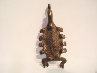 African Gan Burkina Faso Bronze Pendant W/ A Scorpion For Good Luck