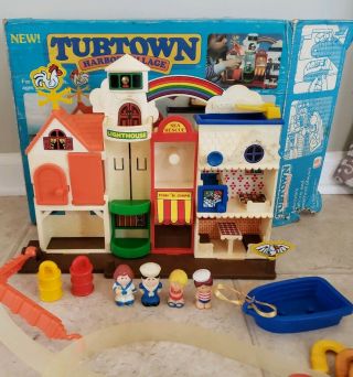 Vintage 1982 Lakeside Tubtown Harbor Village Bath Toy Playset 5505