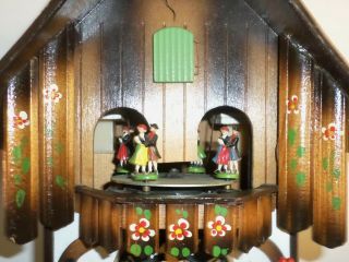 GERMAN BLACK FOREST EMIL SCHMECKENBECHER MUSIC DANCERS CHALET CUCKOO CLOCK 4