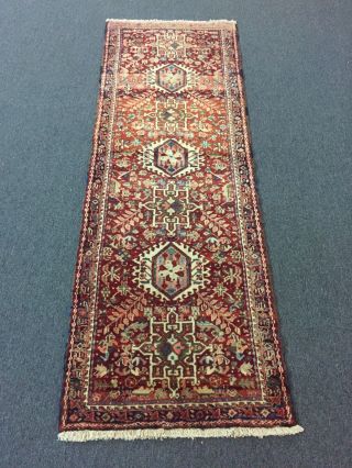 On Great S.  Antique Hand Knotted Persian Gharajeh - Rug Runner Carpet 2 