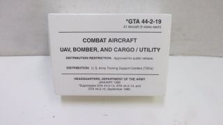 Combat Aircraft Uav Bomber Cargo Utilit Us Army Graphic Training Aid Cards