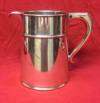 Whiting Sterling Silver Tankard Pitcher 4 1/2 Pint