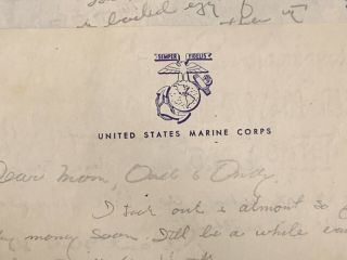 Korean War Letters Marines 50 - 51 Two Brothers One Tank Accident Had To Amputate